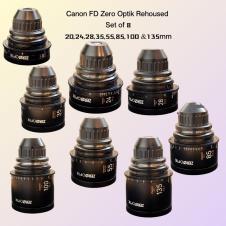 Canon FD 8-Lens Set 20,24,28,35,50,85,100 & 135 Rehoused by Zero Optik  PL Mount  FF