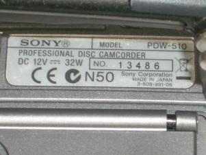 Sony PDW-510 XDCAM Camcorder, 16:9/4:3 Switchable, DVCAM Format 