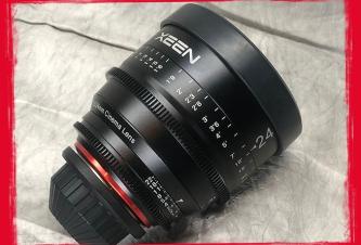 Rokinon Xeen 24mm T 1.5  PL Mount Full Frame Prime Lens 114mm Front