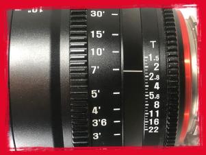 Rokinon Xeen 24mm T 1.5  PL Mount Full Frame Prime Lens 114mm Front