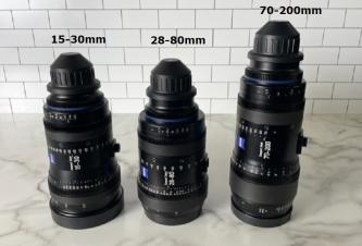 ZEISS T2.9 Compact Cine Zoom CZ.2 3-Lens Set 15-30,28-80 & 70-200mm 